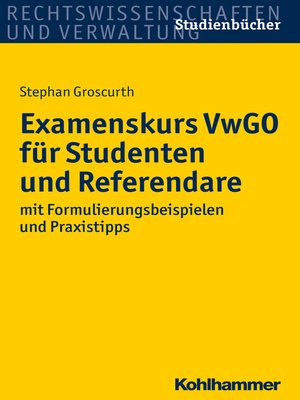cover image of Examenskurs VwGO für Studenten und Referendare